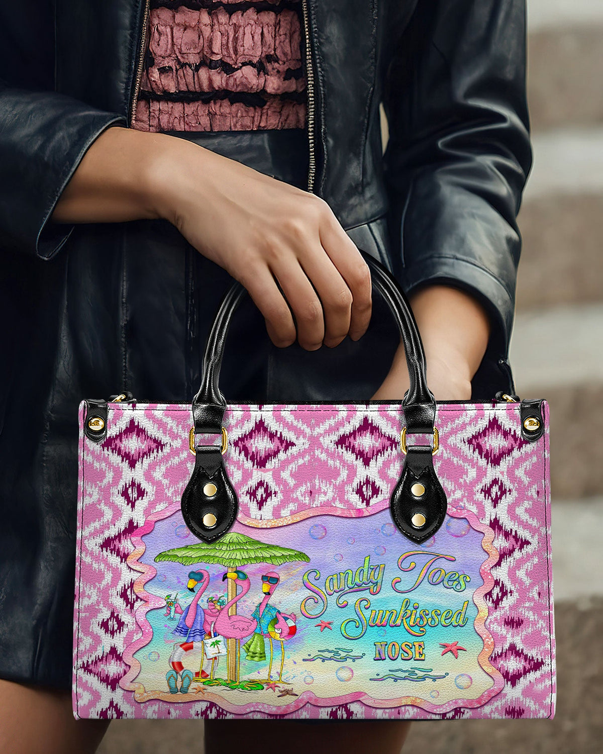 BLISSCORNERS SANDY TOES SUNKISSED NOSE LEATHER HANDBAG