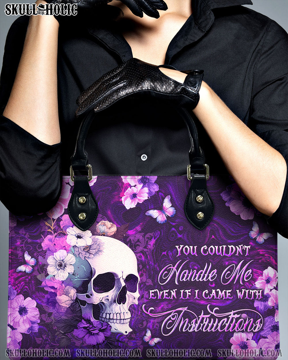 BLISSCORNERS YOU COULDN'T HANDLE ME LEATHER HANDBAG