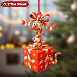 Blisscorners Personalized Funny Duck Gift Box Acrylic Ornament - Hilarious Christmas Decor, Perfect Gag Gift for Friends & Coworkers