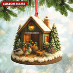 Blisscorners Personalized Acrylic Mallard Duck Family Christmas Ornament - Rustic Holiday Cabin Decor for Nature & Wildlife Lovers LM0110