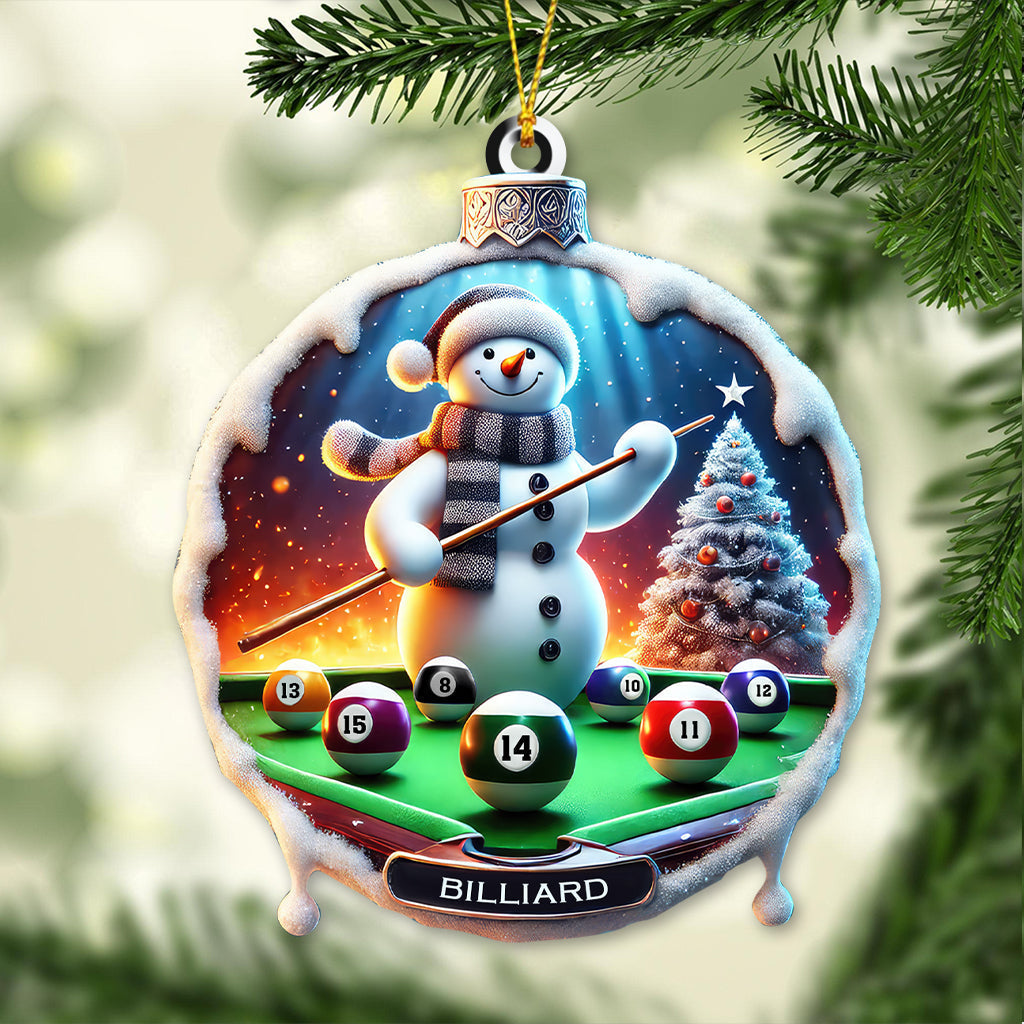 Blisscorners Custom Name Billiard Ornament, Billiard Lover Christmas Gift2D Flat LM2111