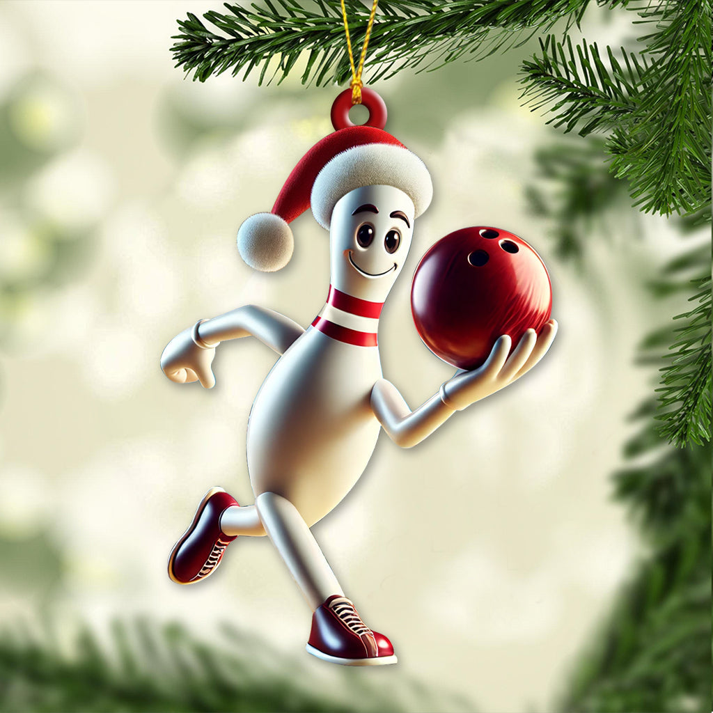 Blisscorners Custom Name Bowling Ornament, Bowling Lover Christmas Gift2D Flat LM2211