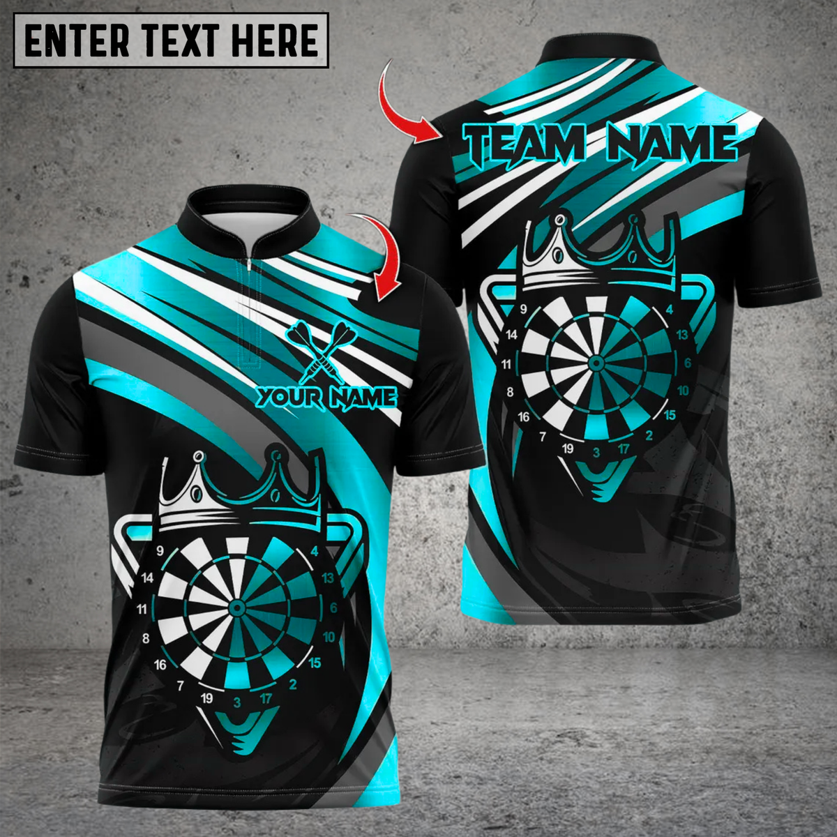 Blisscorners Golden Dartboard Darts Sport Jersey Pattern Multicolor Customized Name, Team Name 3D Shirts