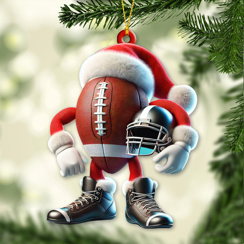 Blisscorners Custom Name Rugby Ornament, Rugby Lover Christmas Gift2D Flat LM2211