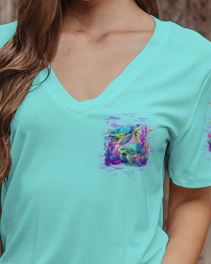 BLISSCORNERS SALTWATER HEALS EVERYTHING TURTLE ALL OVER PRINT 4