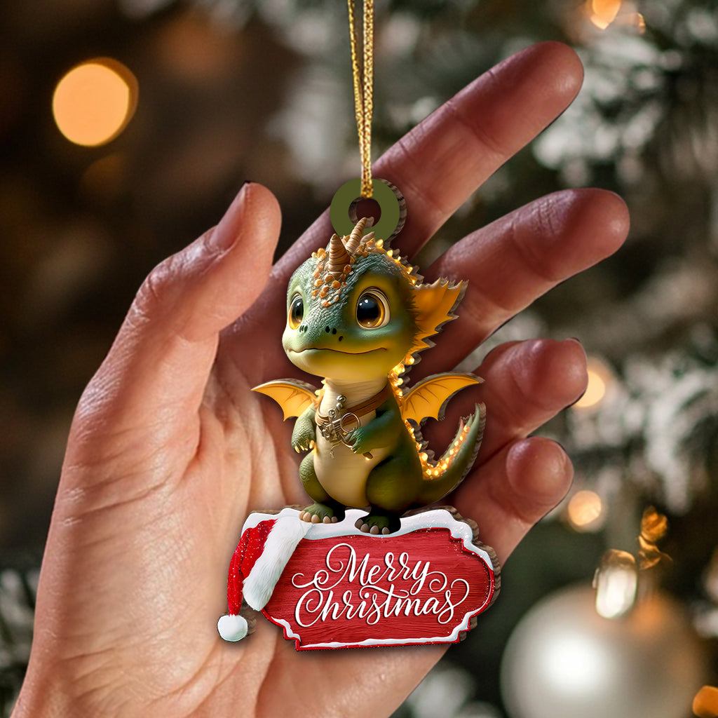 Blisscorners Christmas Gift, Custom Ornament, Custom Name Dragon Ornament2D Flat LM2111