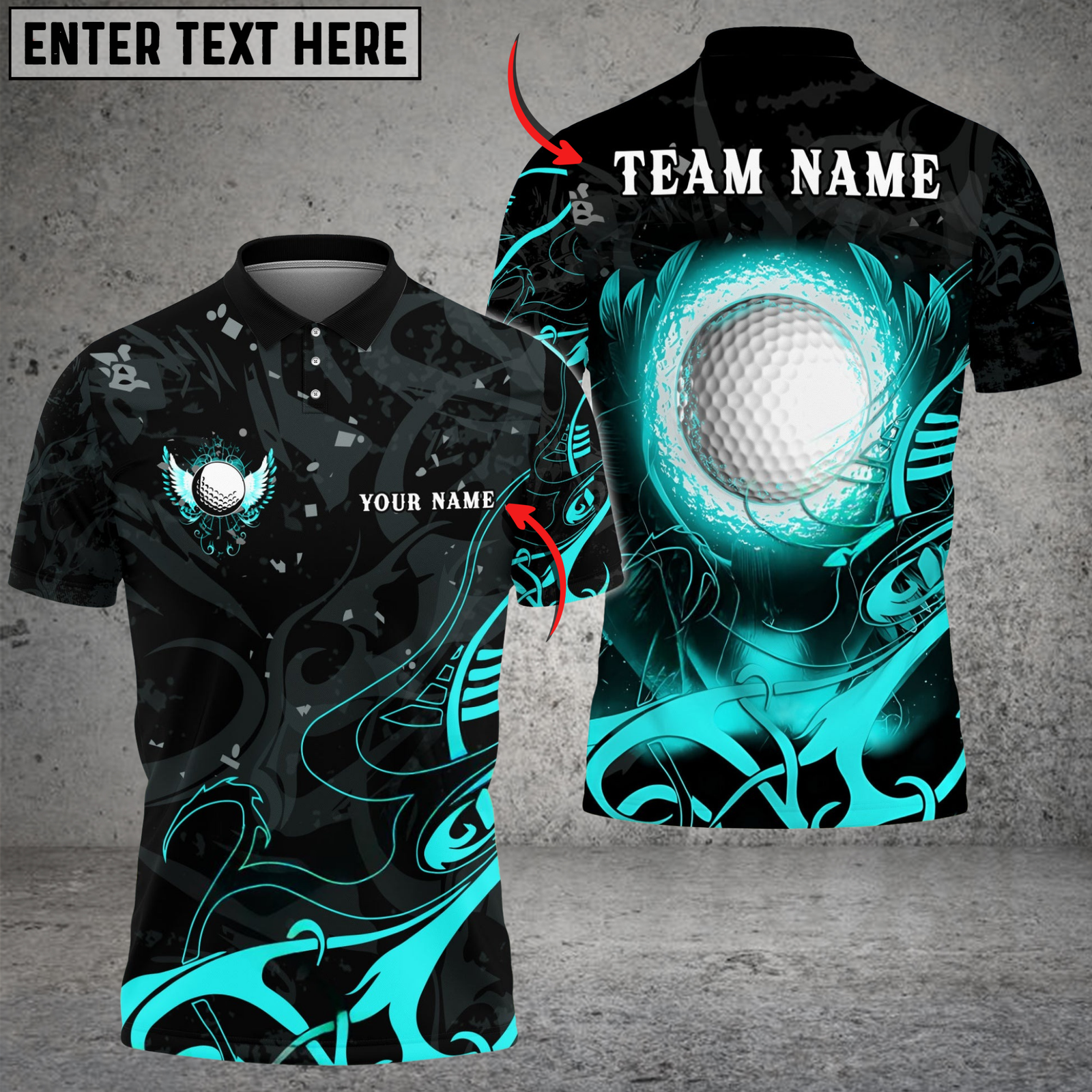 Blisscorners Golf Ball Wing Multicolor Customized Name, Team Name 3D Shirts