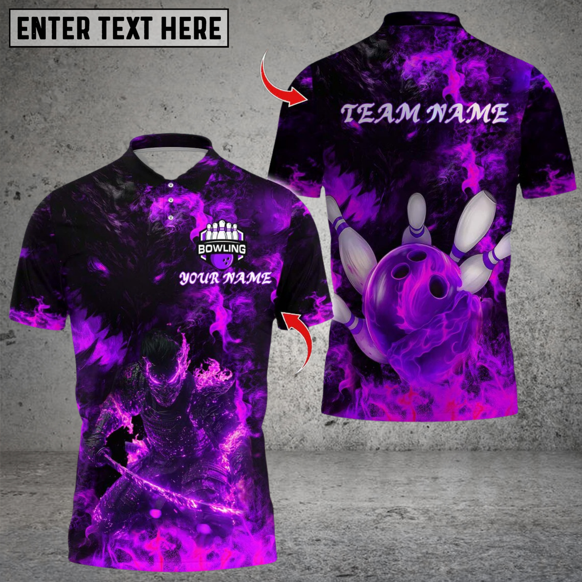 Blisscorners Bowling And Pin Samurai Inferno Design Multicolor Customized Name, Team Name 3D Shirts