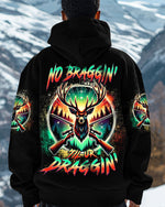 BLISSCORNERS NO BRAGGING UNTIL YOU'RE DRAGGING DEER HUNTING ALL OVER PRINT