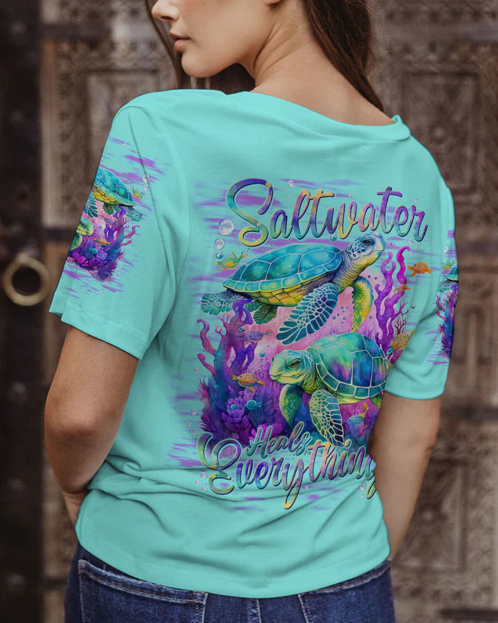 BLISSCORNERS SALTWATER HEALS EVERYTHING TURTLE ALL OVER PRINT 4