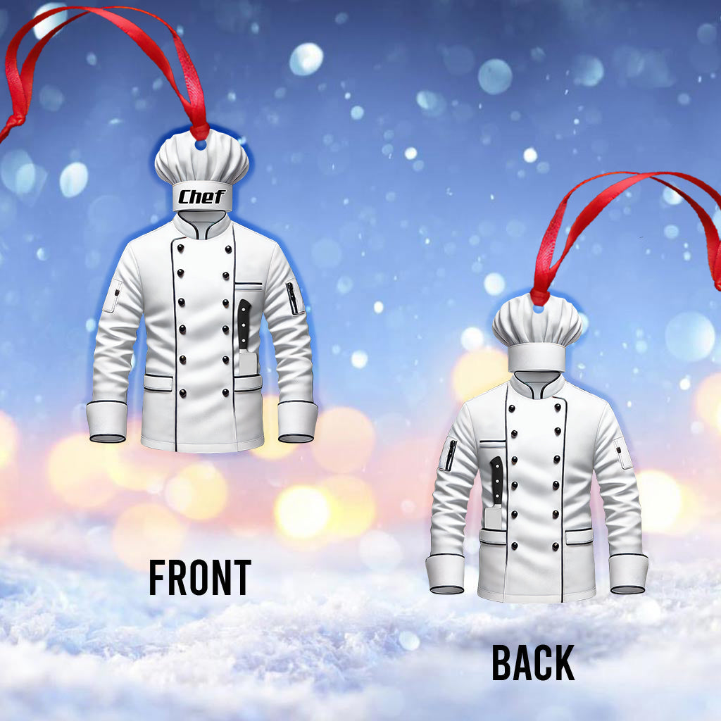 Blisscorners Custom Name Chef Ornament, Christmas Gift for Cooking Lover52D Flat LM2211