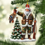 Blisscorners Custom Name Hunting Ornament, Christmas Gift for Animal Hunter 2D Flat LM2111