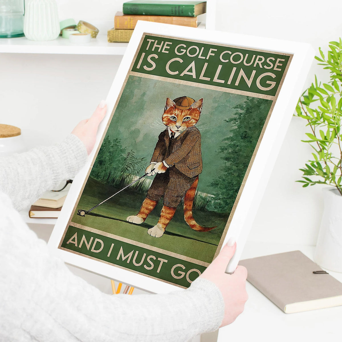 Blisscorners The Golf Course Is Calling And I Must Go Canvas Wall Art, Golf Decor, Gift For Golf Lovers LM2611