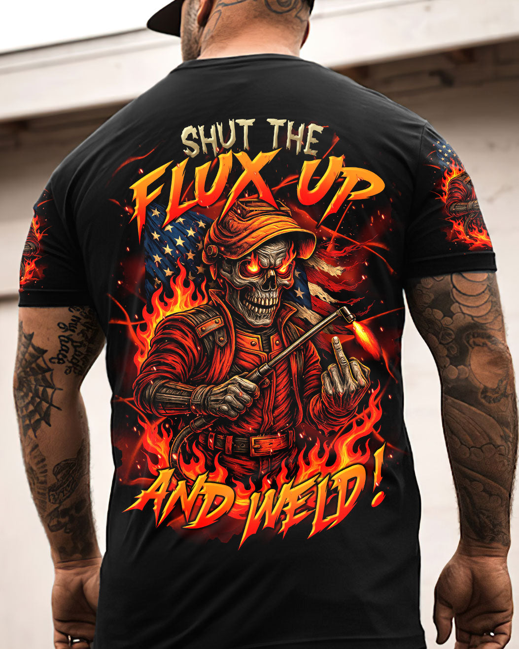 BLISSCORNERS DIRTY HANDS MAKE CLEAN MONEY MECHANIC SKULL ALL OVER PRINT