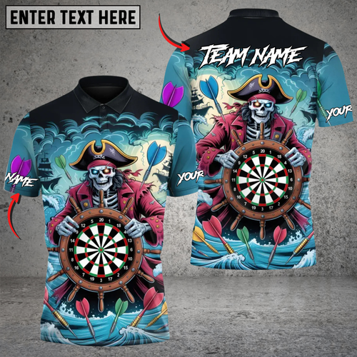 Blisscorners Pirate Reaper Dartboard Darts Personalized Name 3D Unisex Shirt