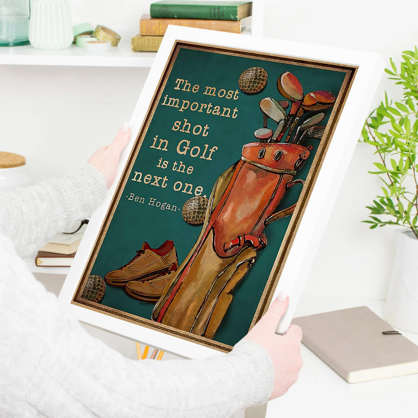 Blisscorners The Most Important Shot In Golf Is The Next One Canvas Wall Art, Golf Decor, Gift For Golf Lovers LM2611