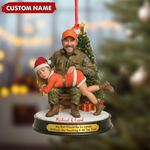 Blisscorners Personalized Funny Hunter Couple Christmas Acrylic Ornament - Custom Name Christmas Gift for Him or Her LM0411
