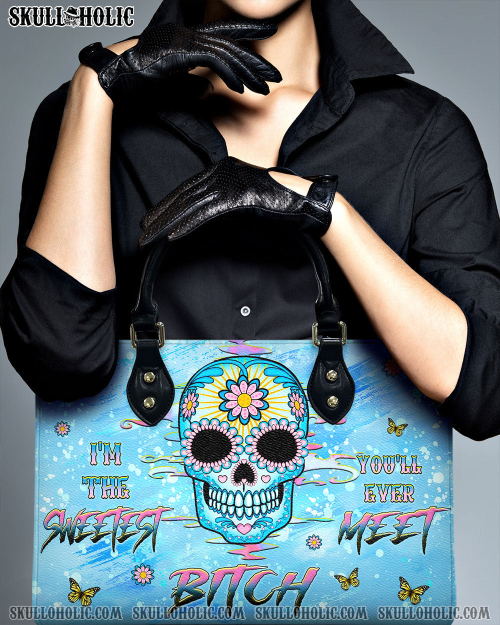 BLISSCORNERS I'M THE SWEETEST B LEATHER HANDBAG