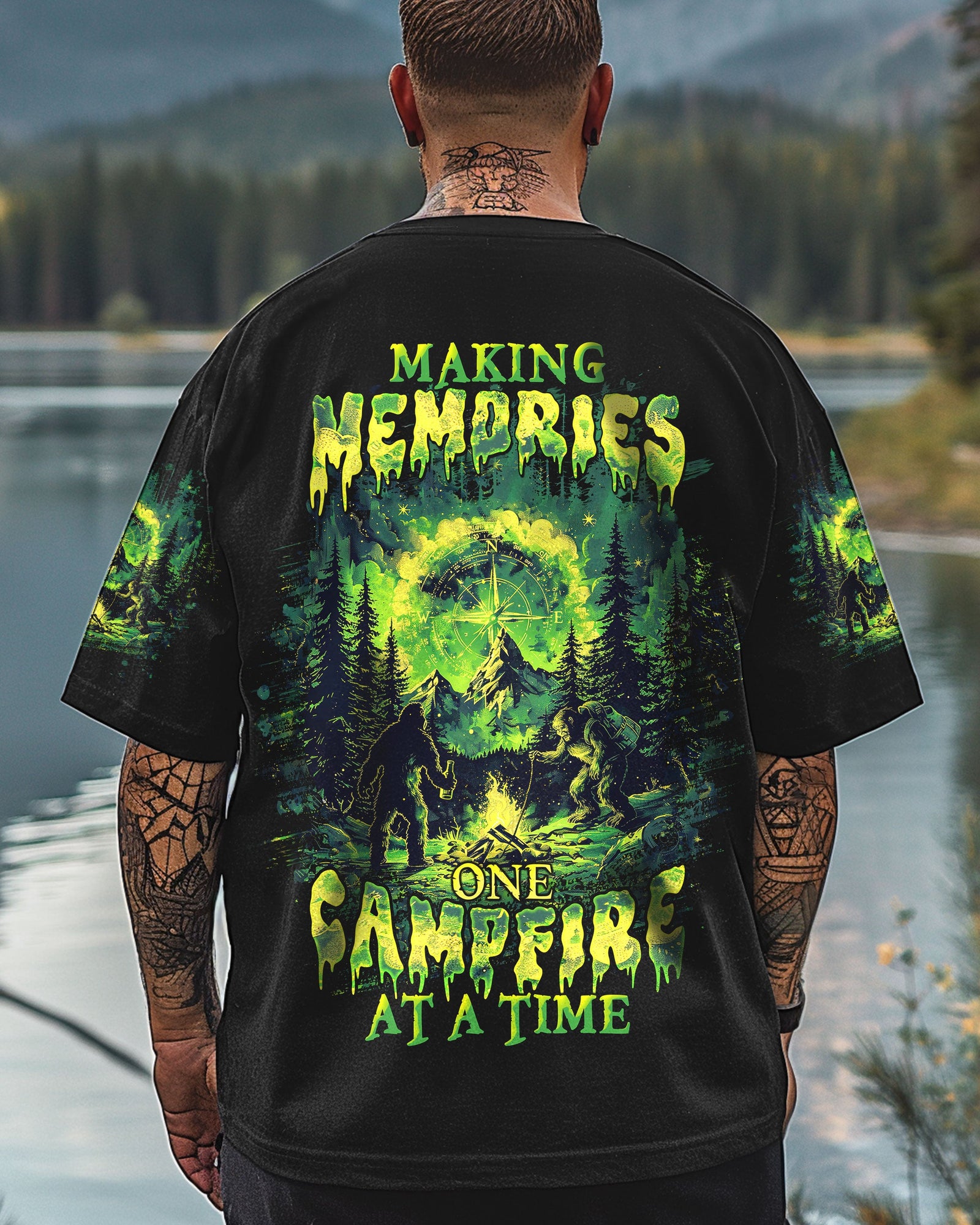 BLISSCORNERS MAKING MEMORIES ONE CAMPFIRE AT A TIME BIGFOOT ALL OVER PRINT