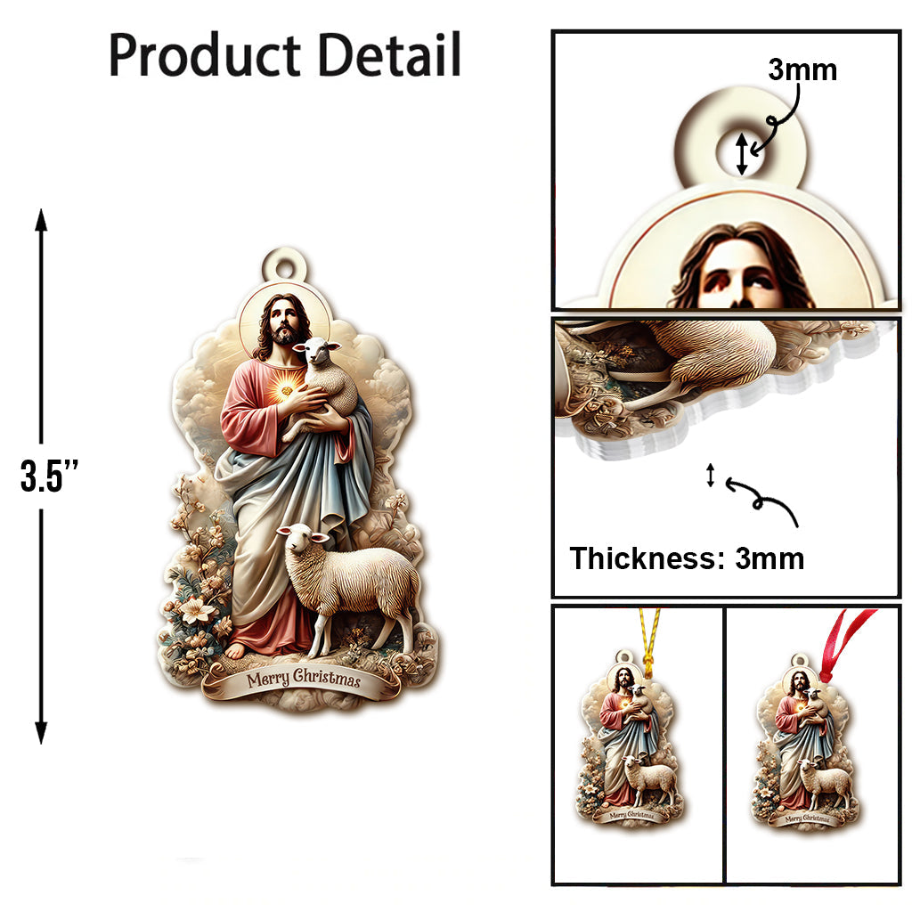 Blisscorners Custom Name Merry Christmas Ornament, Christmas Decoration Gift2D Flat LM2111