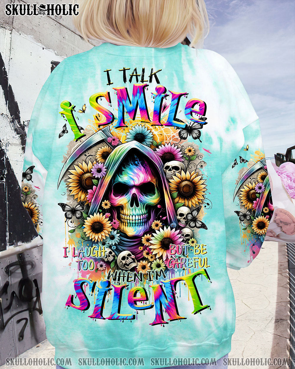 BLISSCORNERS BE CAREFUL WHEN I'M SILENT REAPER ALL OVER PRINT