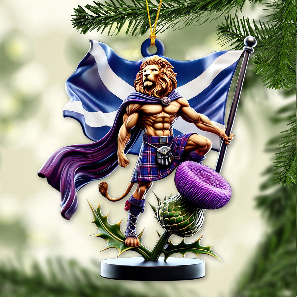Blisscorners Custom Name Scotland Ornament, Christmas Gift for Scotland Lover852D Flat LM2111
