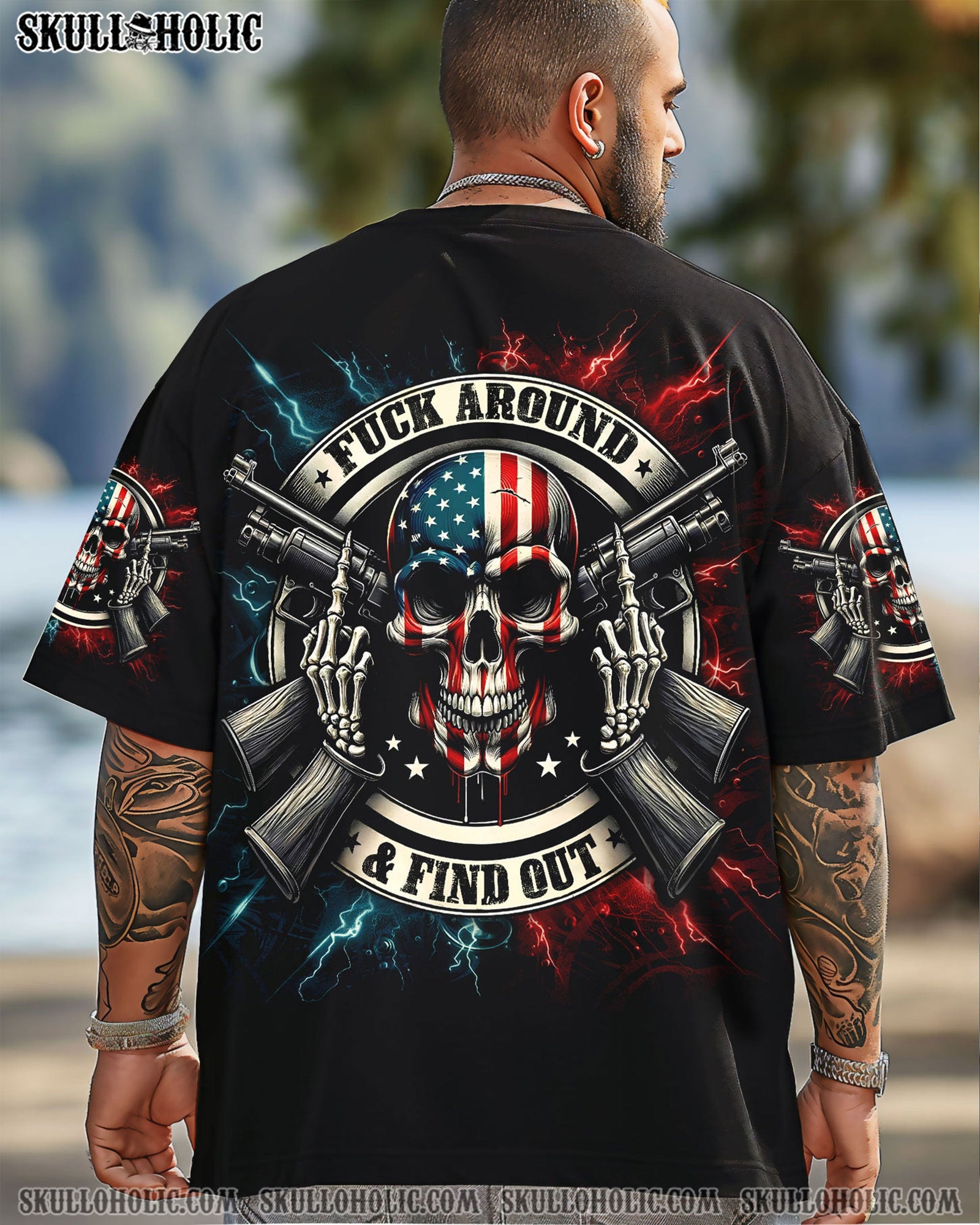BLISSCORNERS F AROUND AND FIND OUT SKULL ALL OVER PRINT