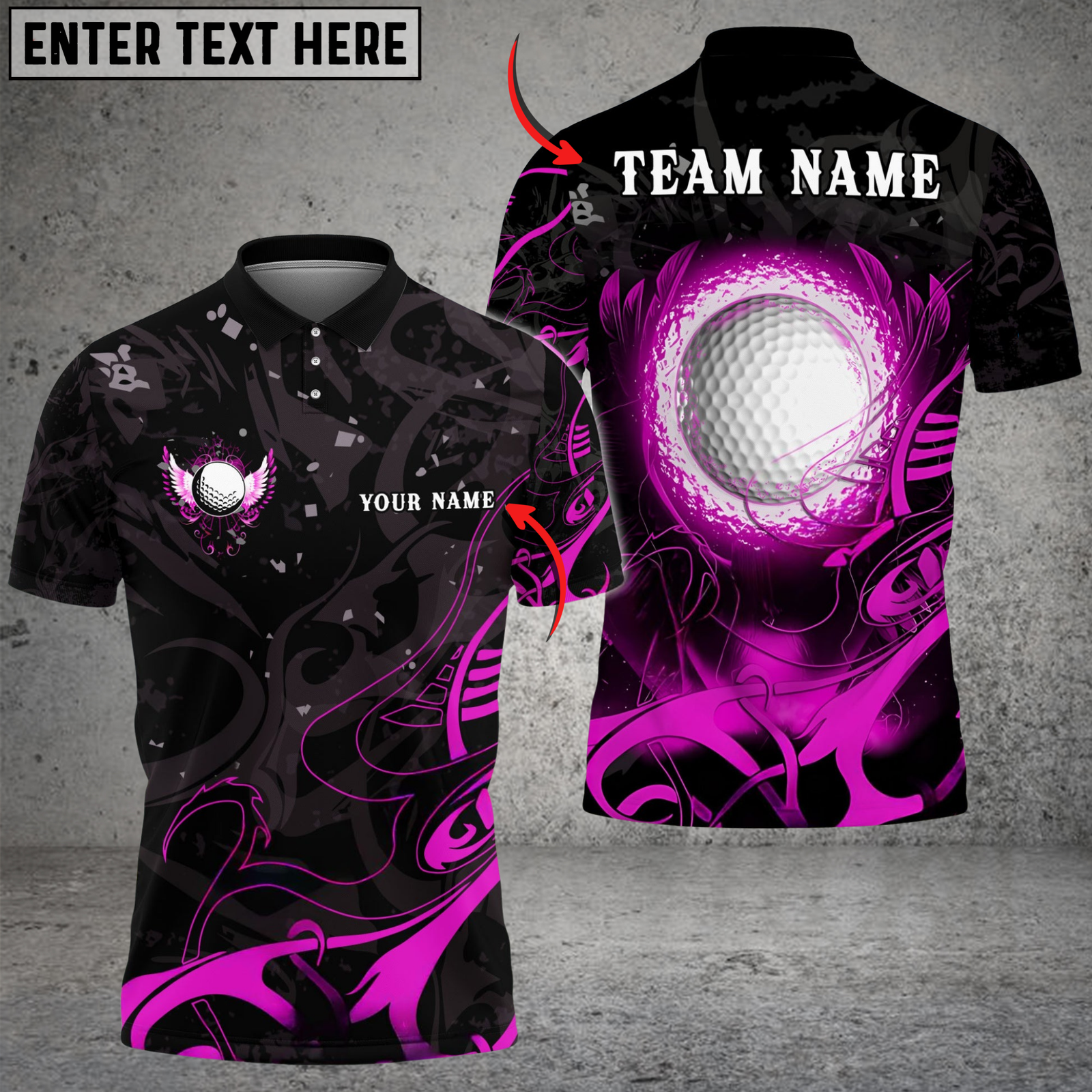 Blisscorners Golf Ball Wing Multicolor Customized Name, Team Name 3D Shirts