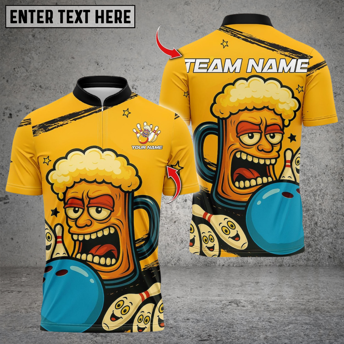 Blisscorners Bowling Funny Beer Personalized Name 3D Unisex Shirt