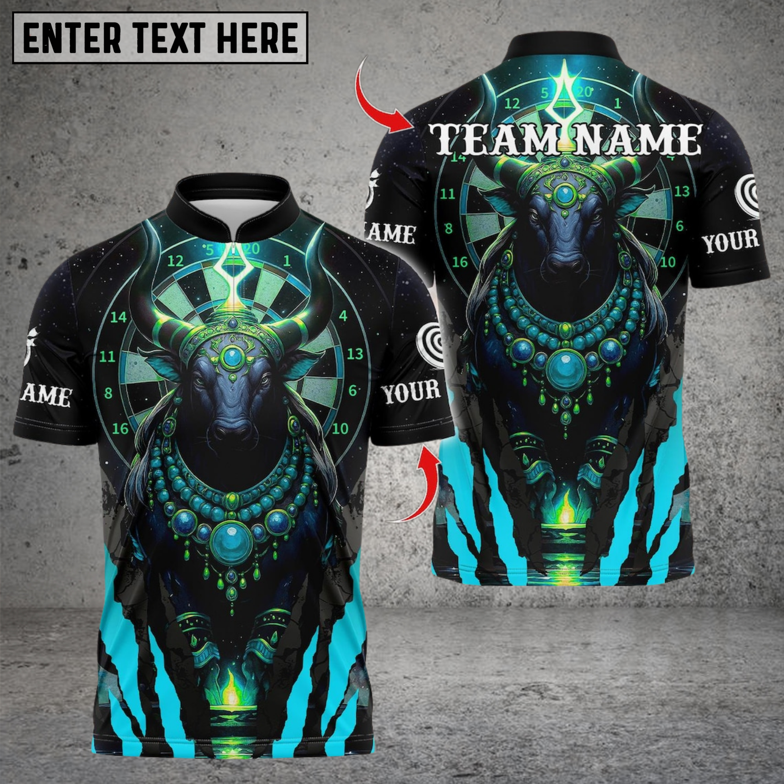 Blisscorners Darts Nandi Cosmic Protector Multicolor Customized Name, Team Name 3D Shirts