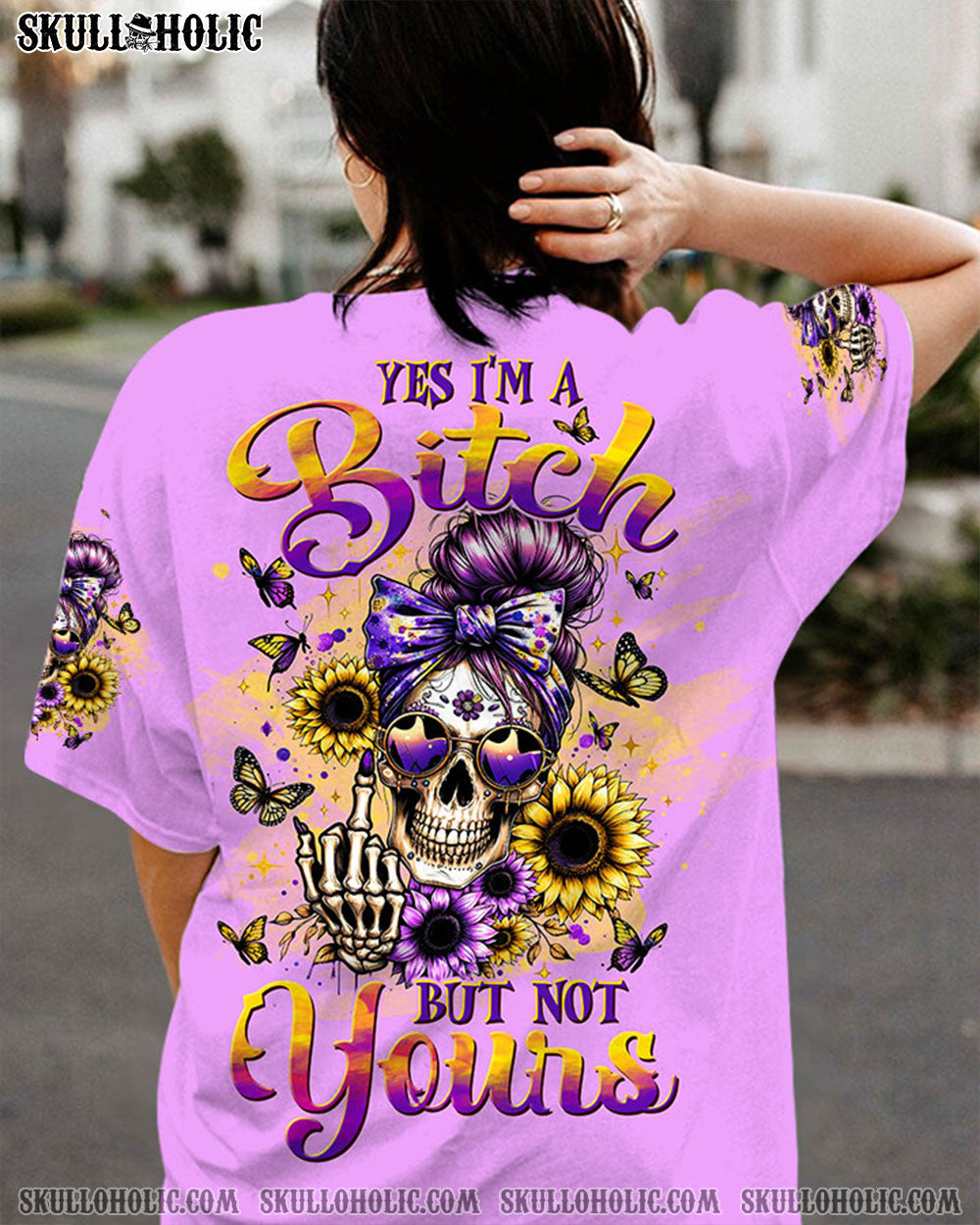 BLISSCORNERS THE GOOD GIRL IN ME MESSY BUN ROSE ALL OVER PRINT