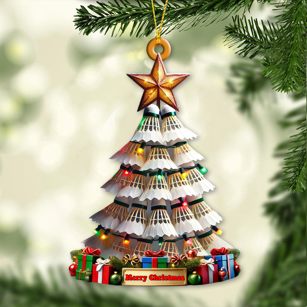 Blisscorners Custom Name Badminton Christmas Tree Ornament, Badminton Lover Christmas Gift2D Flat LM2211