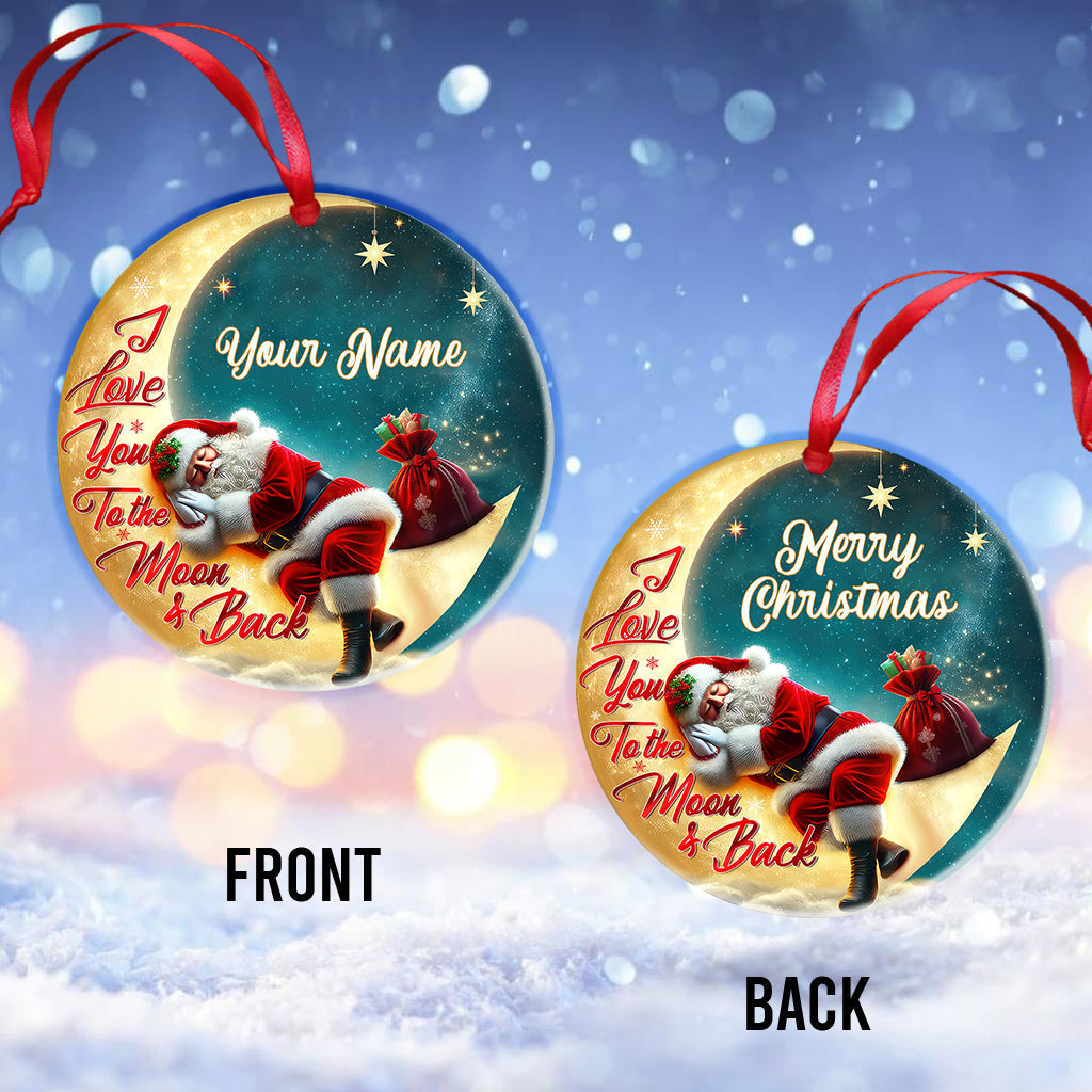 Blisscorners Custom Name Santa Christmas Ornament, Home Decor Christmas Gift2D Flat LM2211