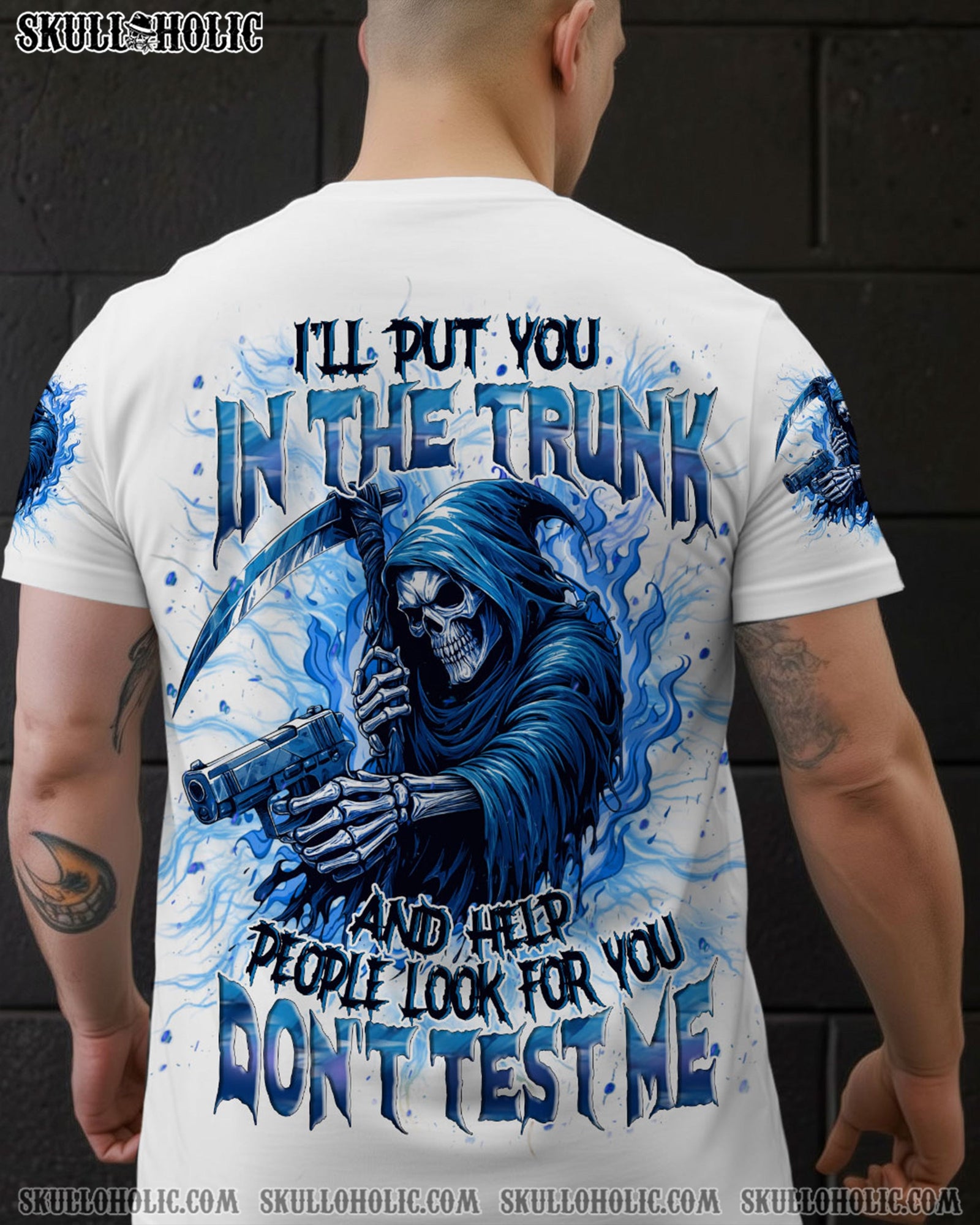 BLISSCORNERS I'LL PUT YOU IN THE TRUNK REAPER ALL OVER PRINT