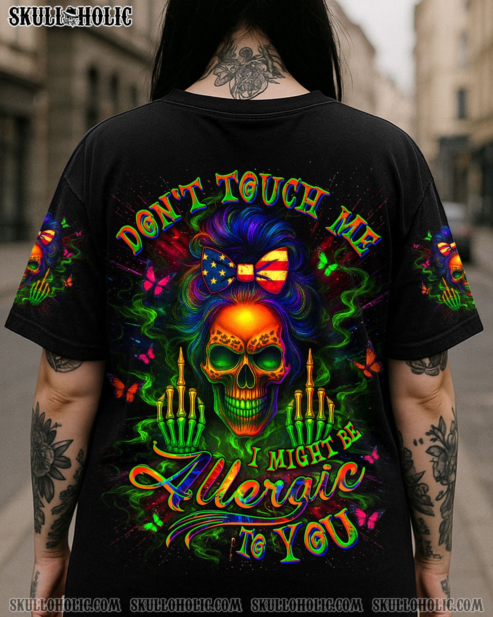 BLISSCORNERS DON'T TOUCH ME SKULL ALL OVER PRINT