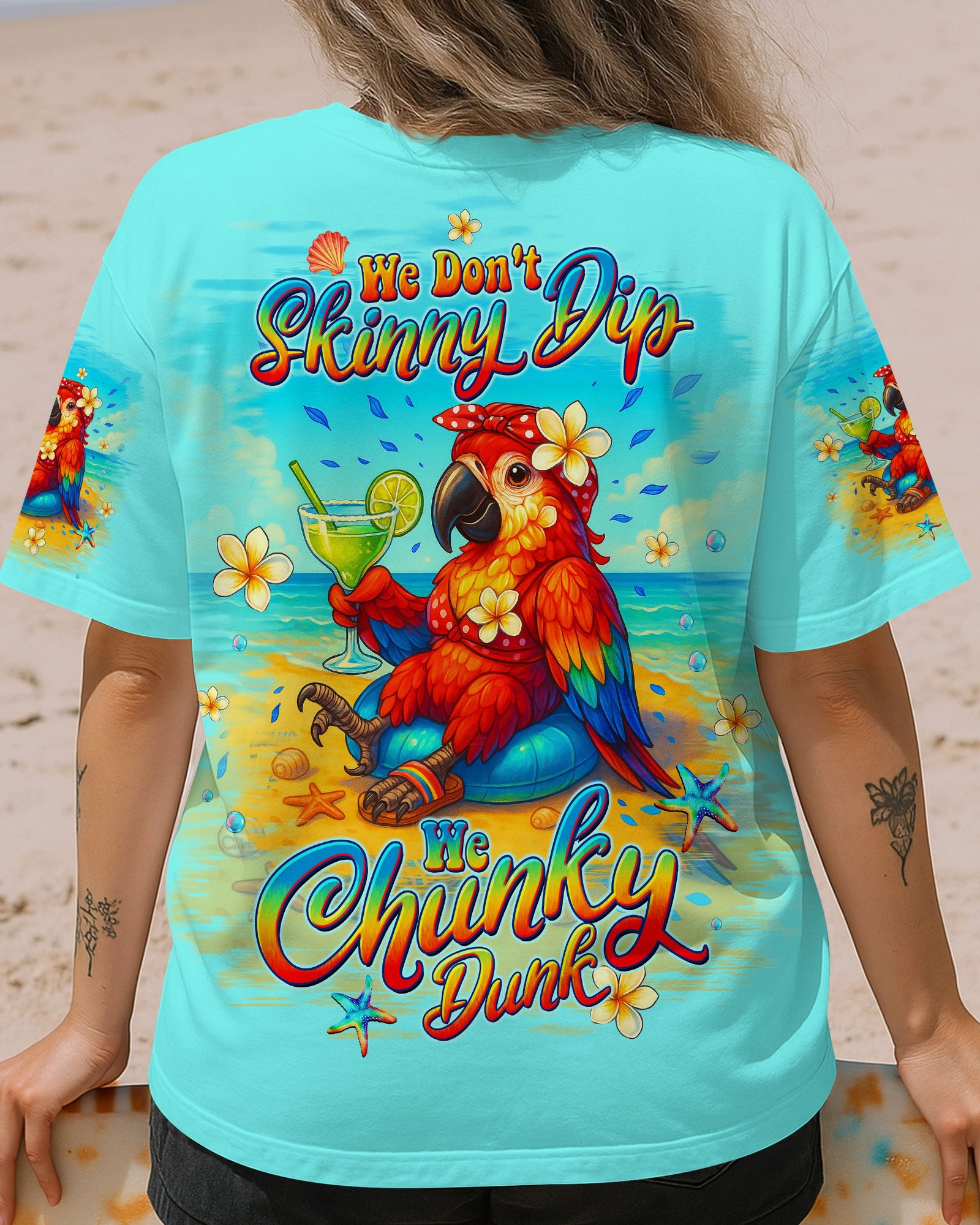BLISSCORNERS WE DON'T SKINNY DIP PARROT ALL OVER PRINT