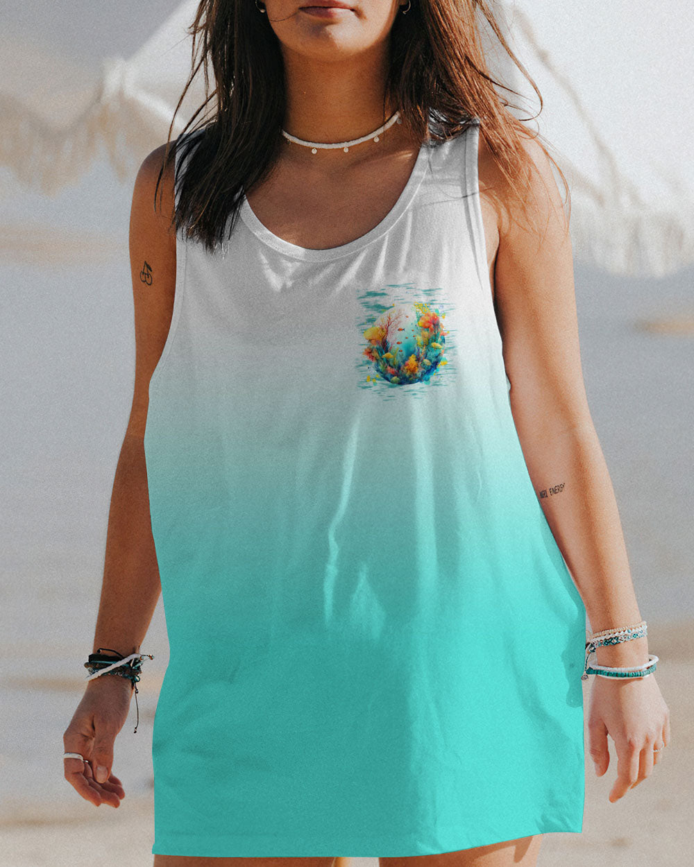 BLISSCORNERS SOME GIRLS ARE JUST BORN OCEAN ALL OVER PRINT