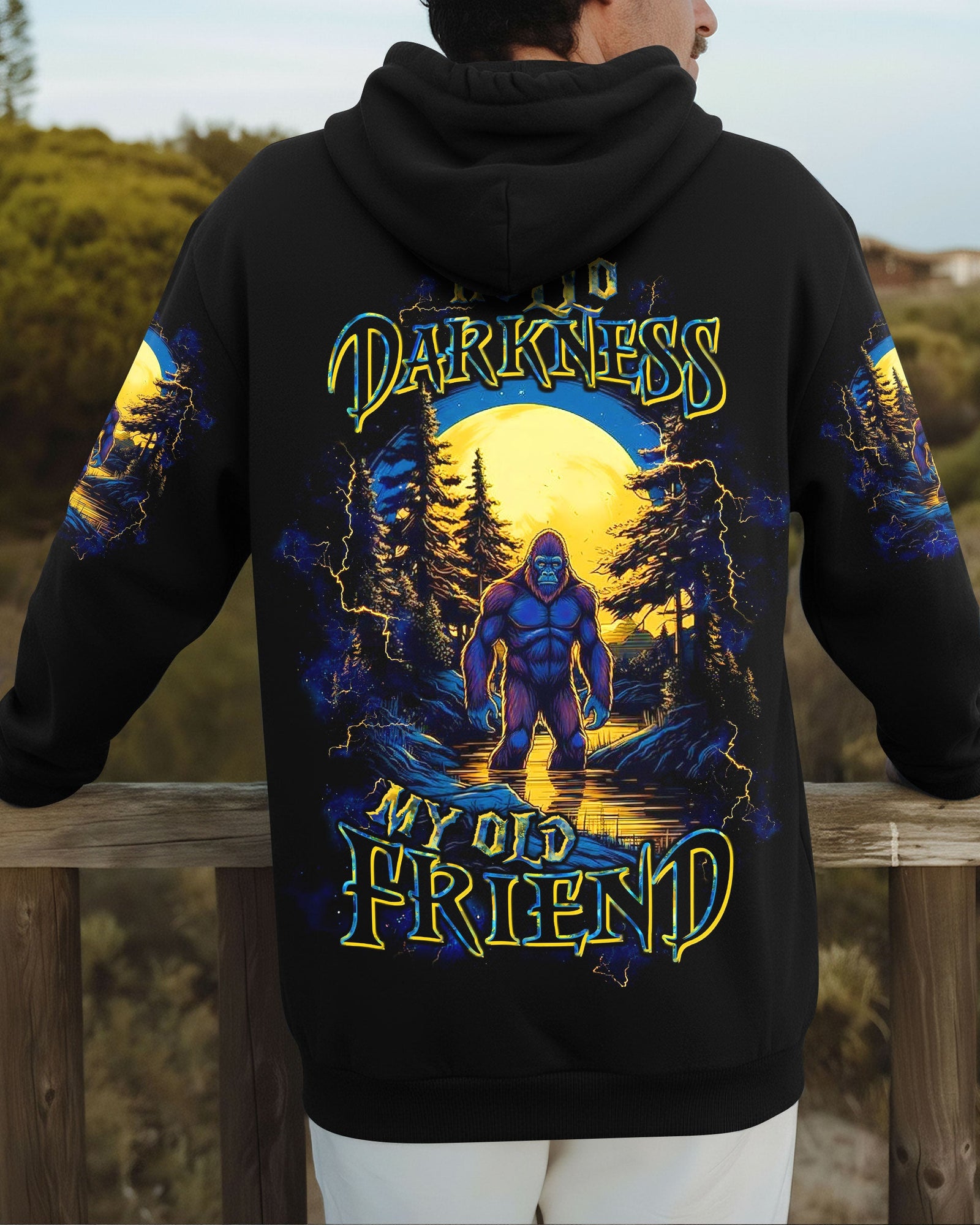 BLISSCORNERS HELLO DARKNESS MY OLD FRIEND BIGFOOT ALL OVER PRINT -  TLTW1711252