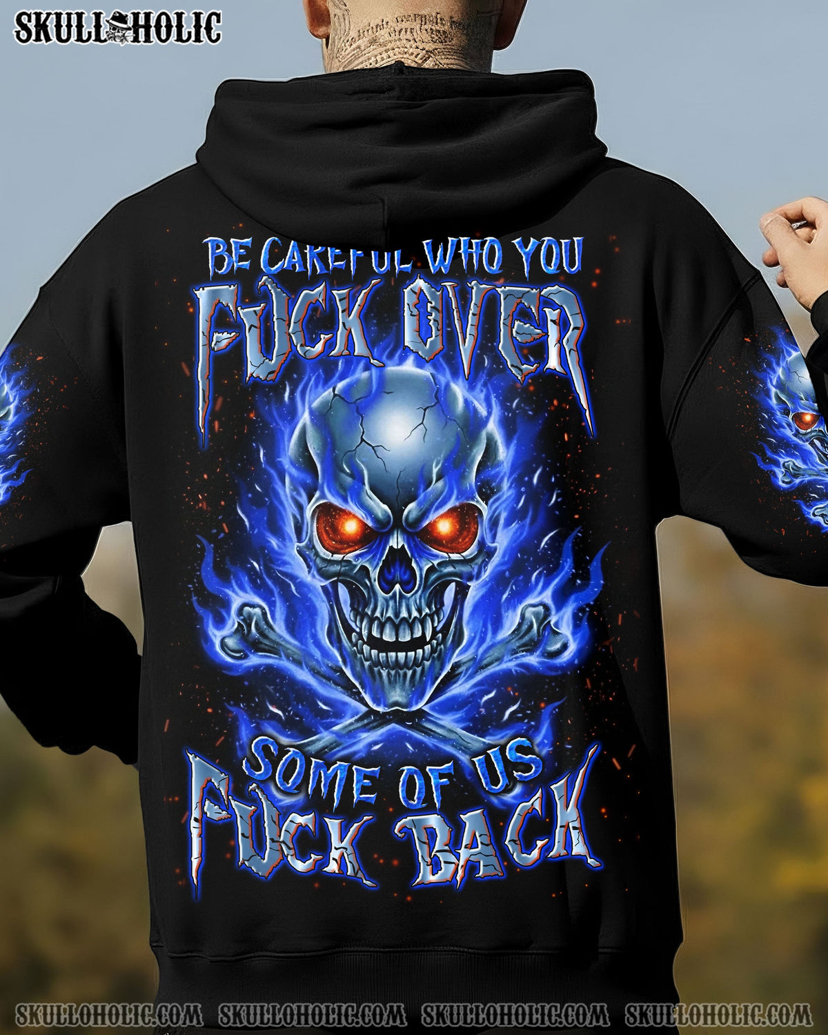 BLISSCORNERS BE CAREFUL FIRE SKULL ALL OVER PRINT