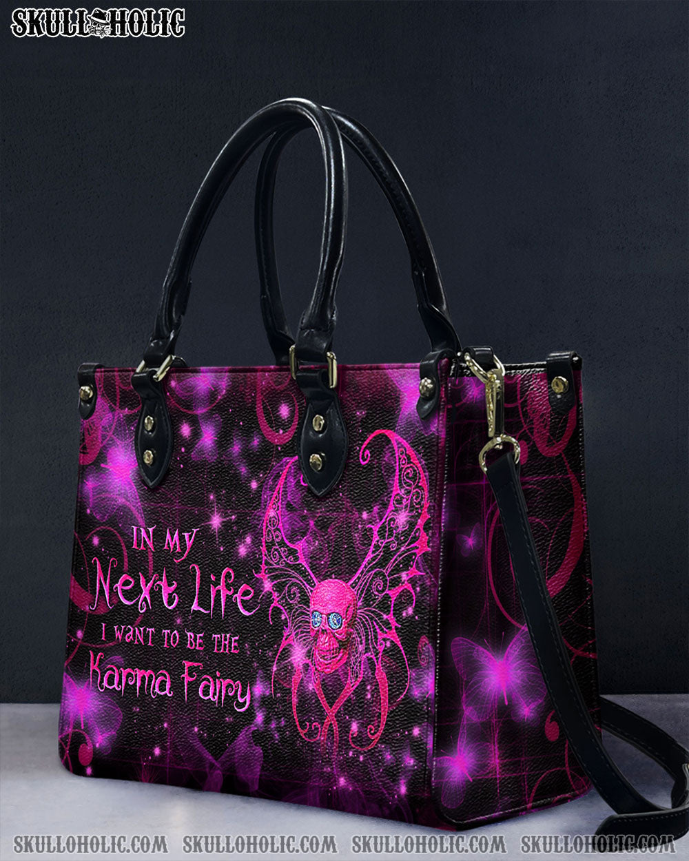 BLISSCORNERS KARMA FAIRY SKULL LEATHER HANDBAG
