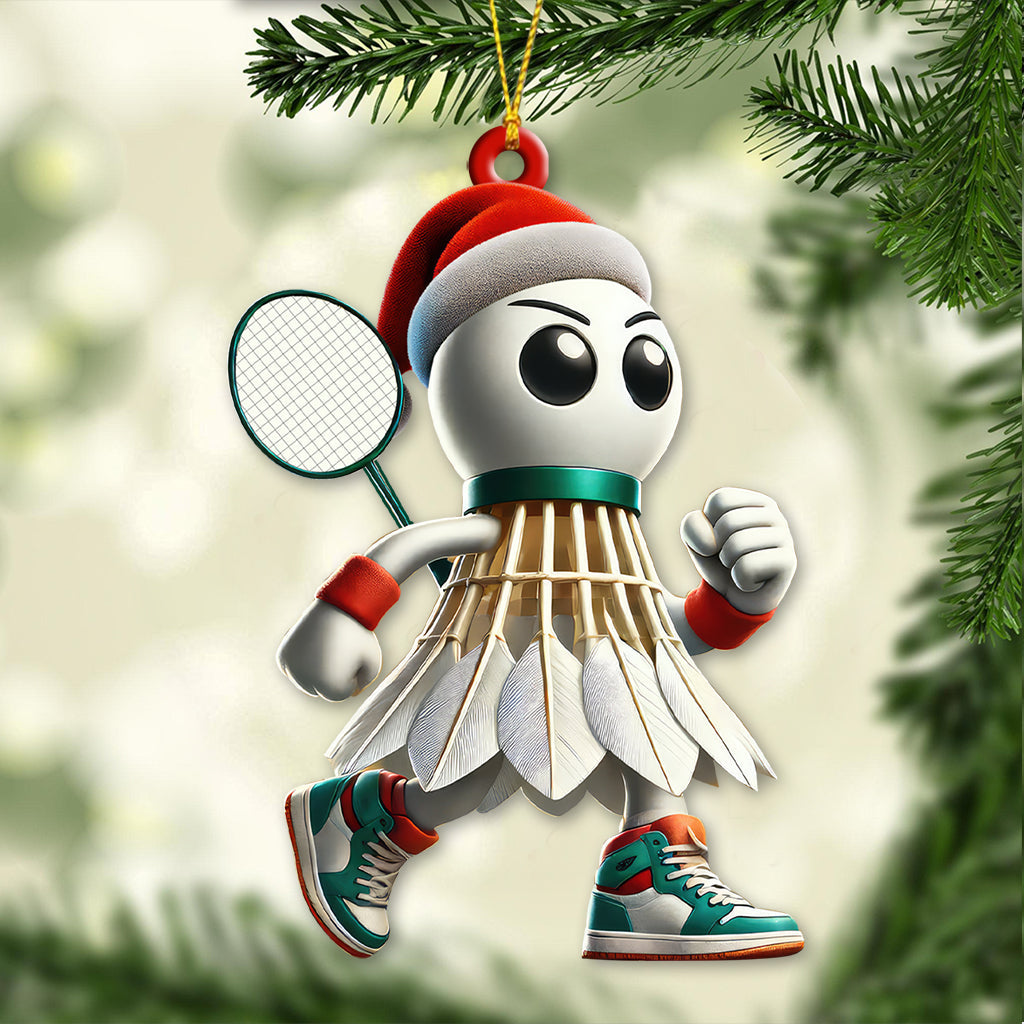 Blisscorners Custom Name Badminton Ornament, Badminton Lover Christmas Gift2D Flat LM2211