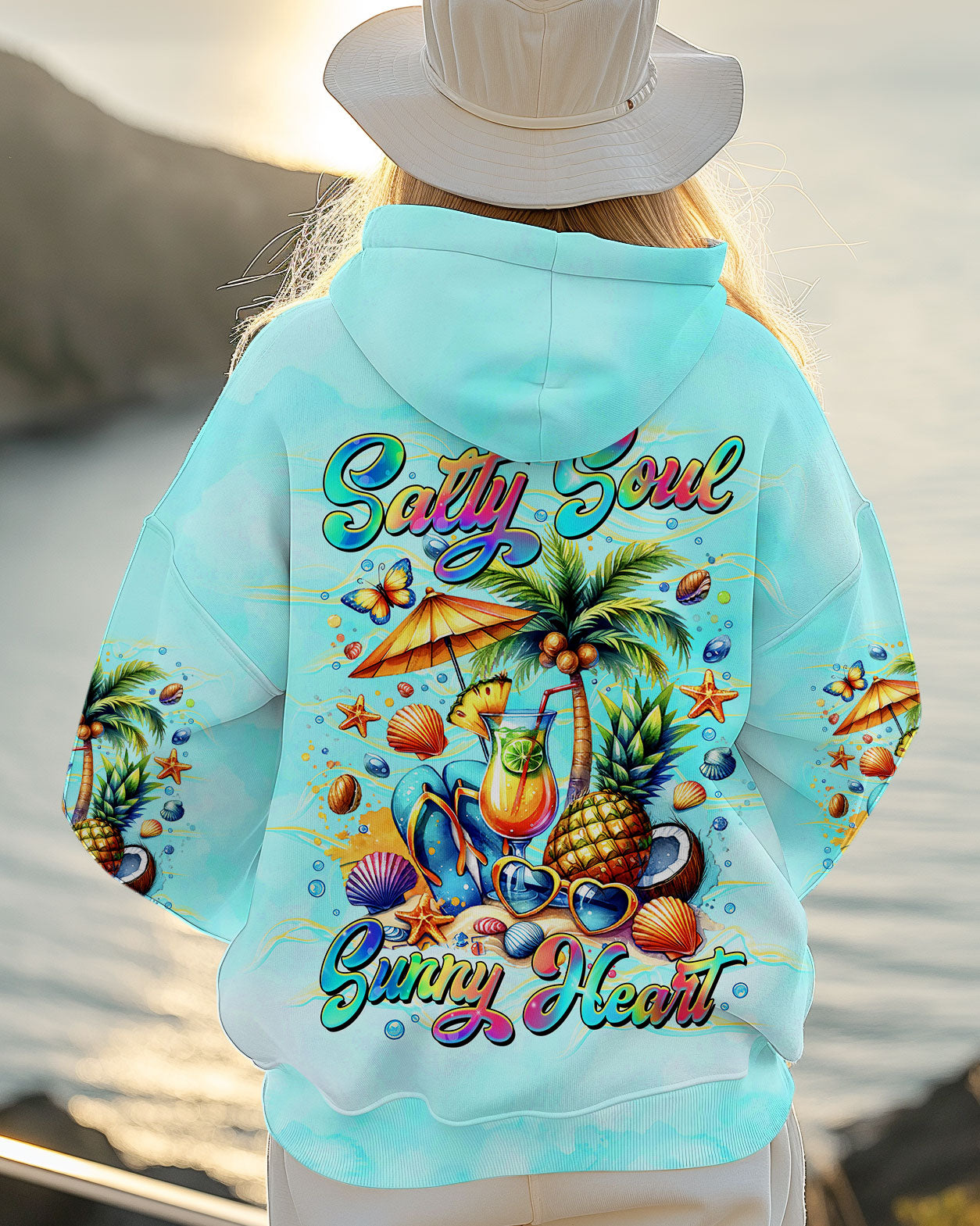 BLISSCORNERS SALTY SOUL SUNNY HEART FLIP FLOPS ALL OVER PRINT