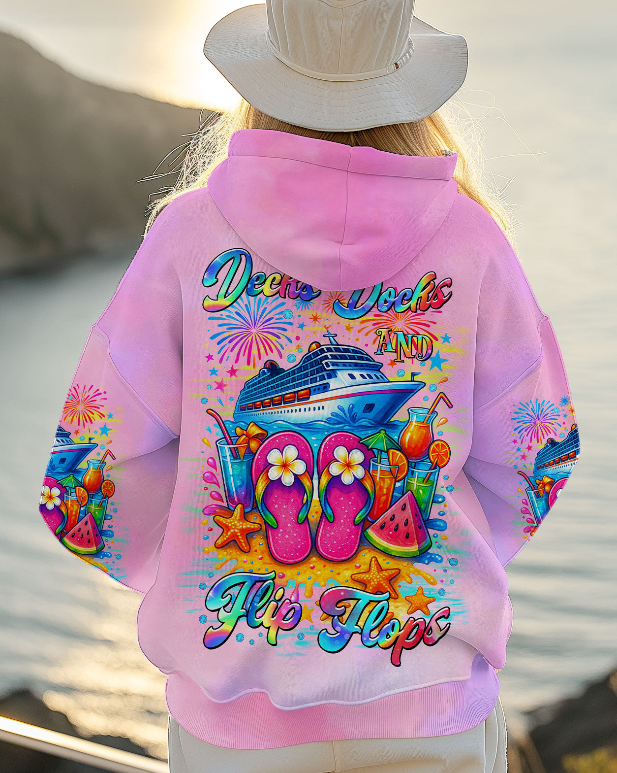 BLISSCORNERS DECKS DOCKS AND FLIP FLOPS CRUISE ALL OVER PRINT