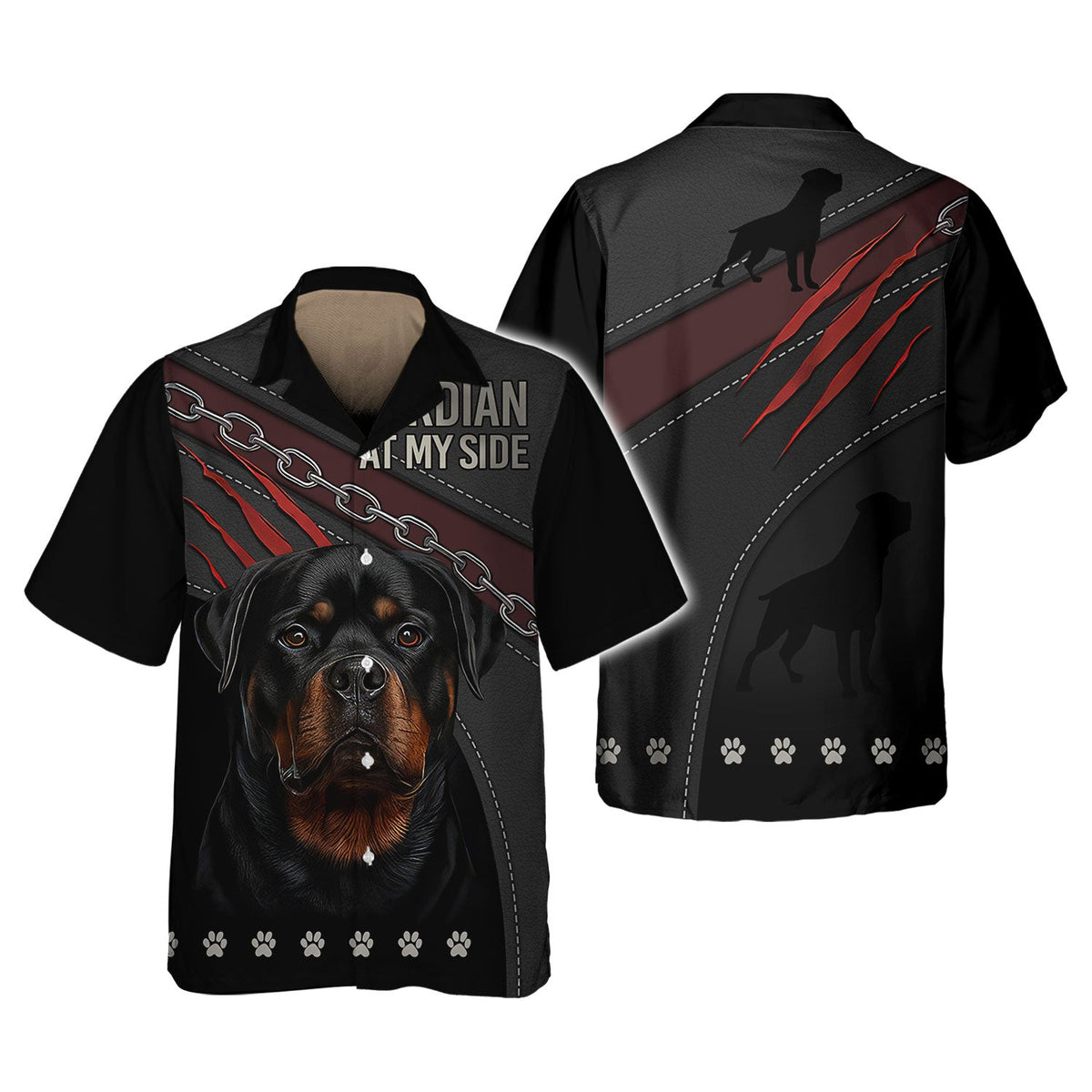 Blisscorners Rottweiler Guardian T-Shirt - 3D Dog Design for Loyal Protectors