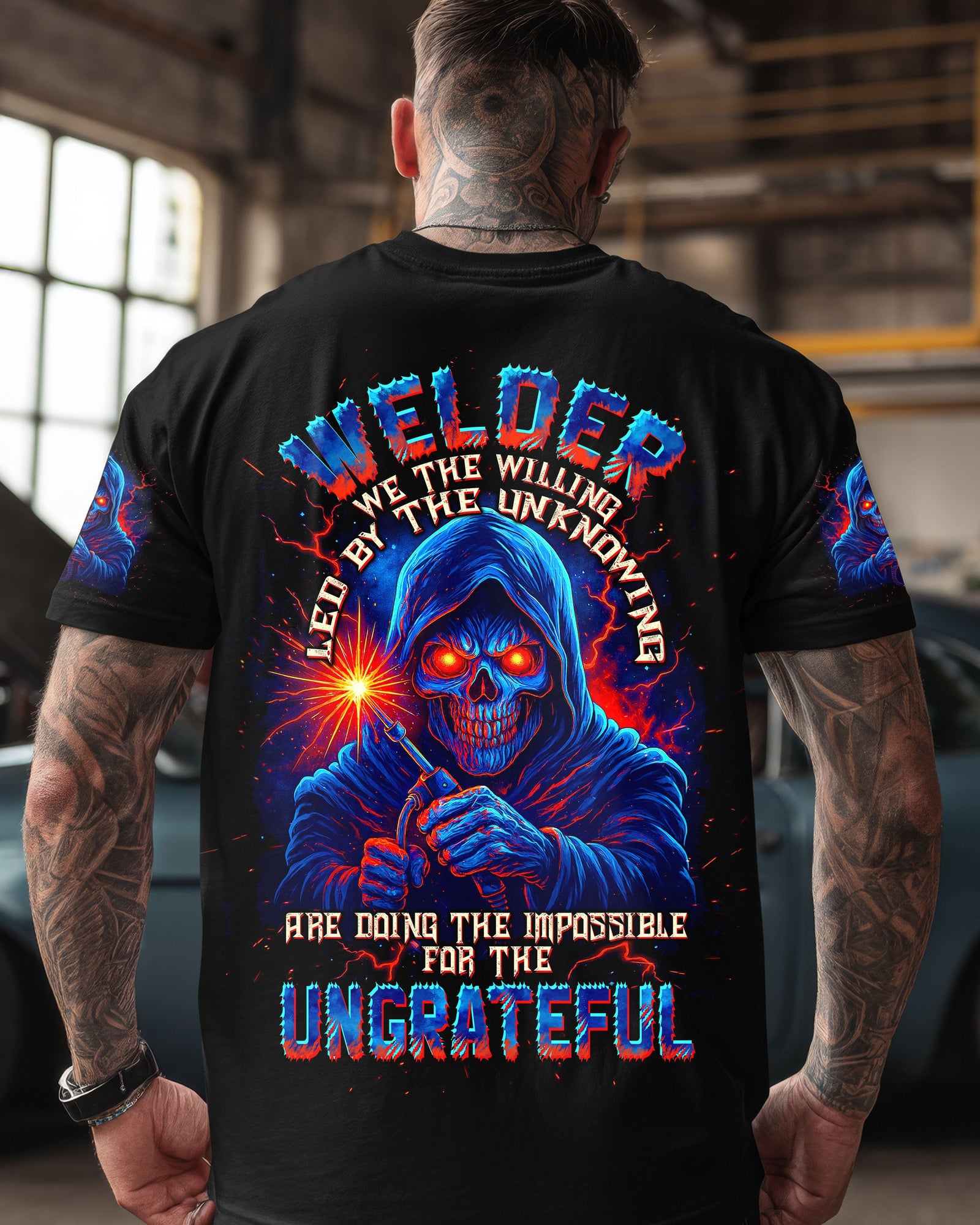 BLISSCORNERS MESS WITH A WELDER SKULL ALL OVER PRINT