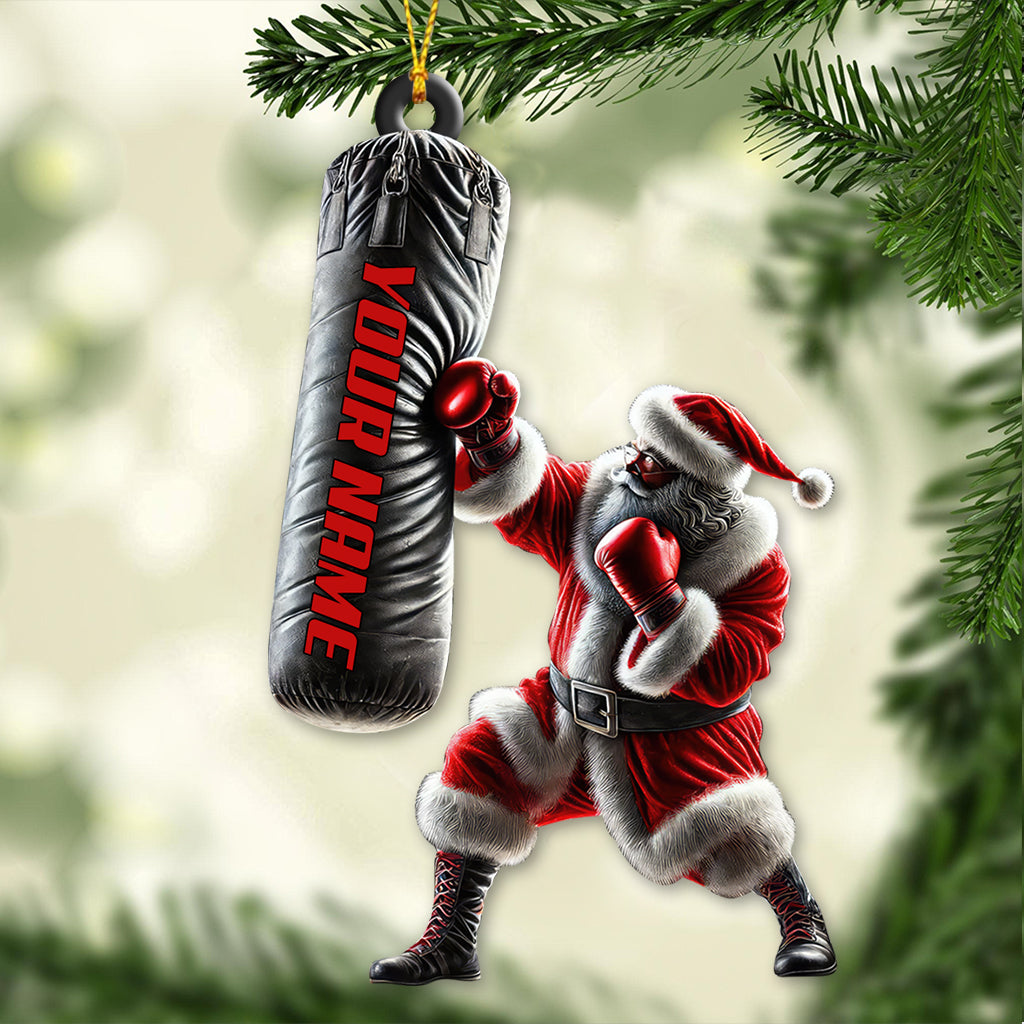 Blisscorners Custom Name Boxing Ornament, Christmas Gift for Boxing Lovers2D Flat LM2111