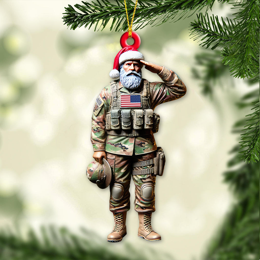 Blisscorners Custom Name U.S Veteran Ornament, U.S Veteran Christmas Gift2D Flat LM2211