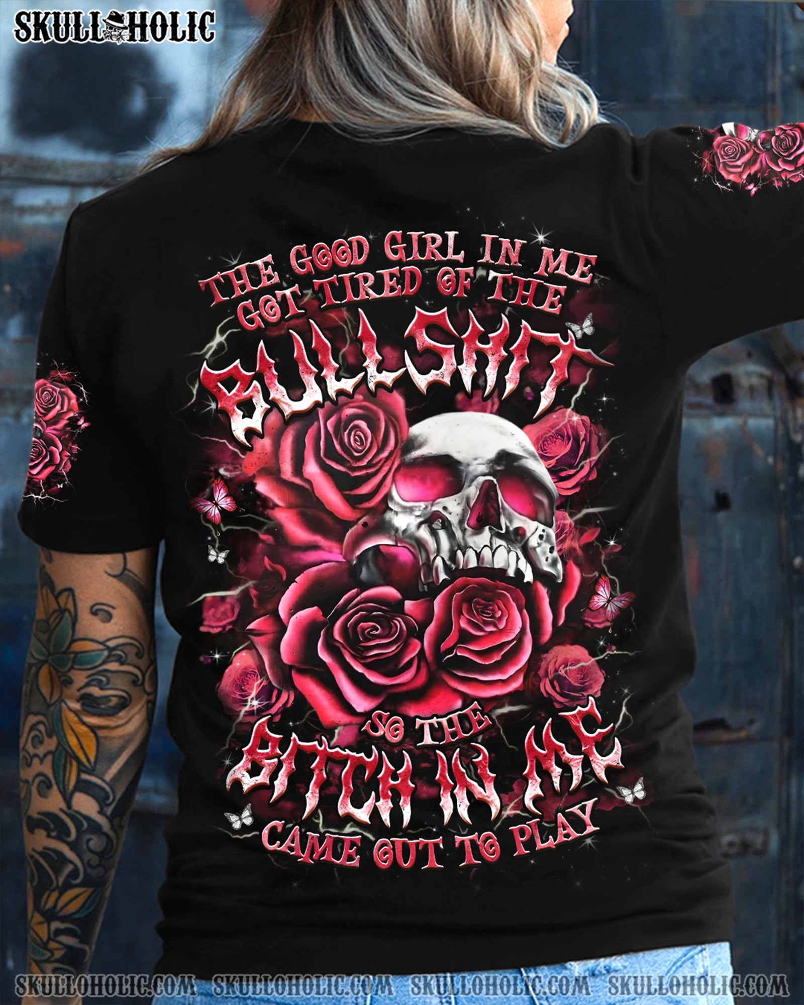 BLISSCORNERS THE GOOD GIRL IN ME ALL OVER PRINT