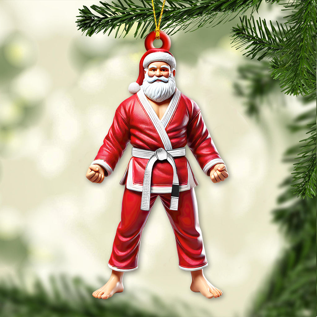 Blisscorners Custom Name Santa Jiujutsu Ornament, Santa Jiujutsu Christmas Gift2D Flat LM2211