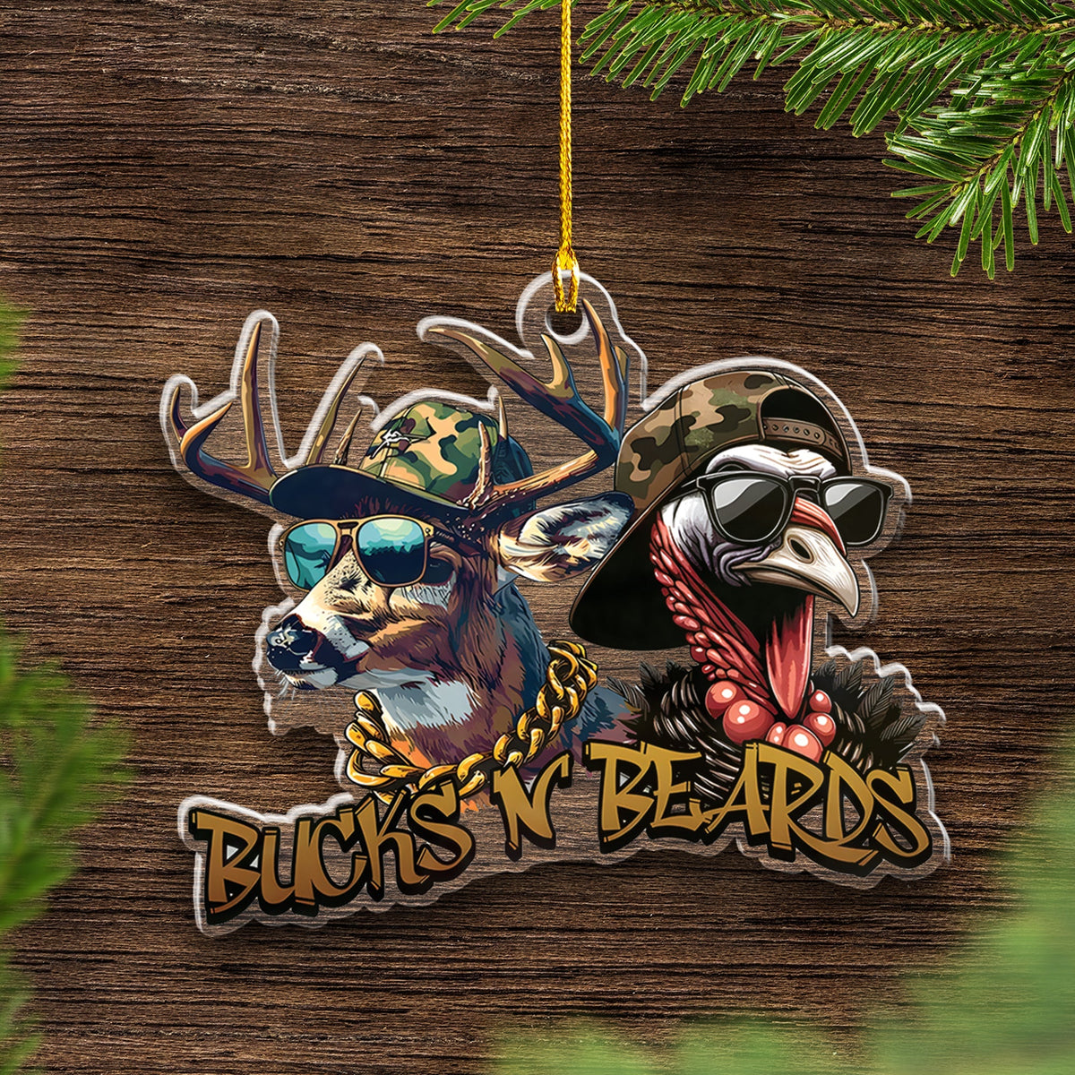 Blisscorners Personalized Funny Bucks Ornament Cool Gift for Hunters & Outdoorsmen LM0110